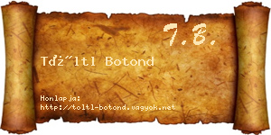 Töltl Botond névjegykártya