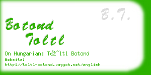 botond toltl business card